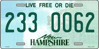 NH license plate 2330062