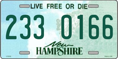 NH license plate 2330166