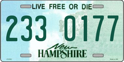 NH license plate 2330177