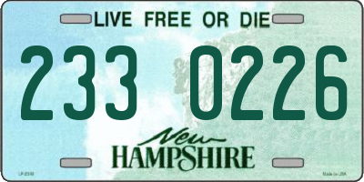 NH license plate 2330226