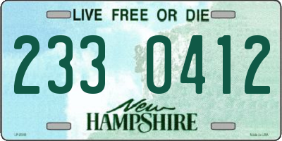NH license plate 2330412
