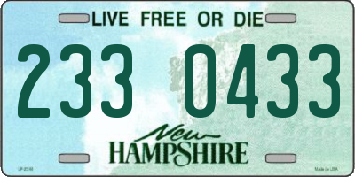 NH license plate 2330433