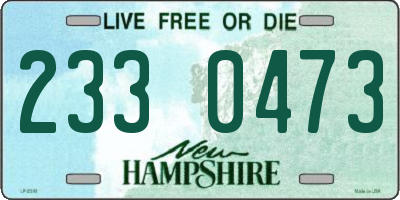 NH license plate 2330473