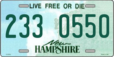 NH license plate 2330550