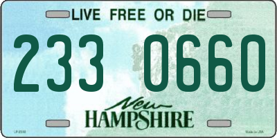 NH license plate 2330660