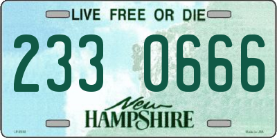 NH license plate 2330666