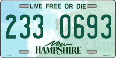NH license plate 2330693
