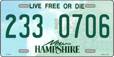 NH license plate 2330706