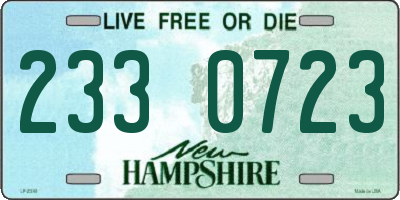 NH license plate 2330723