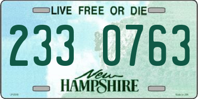 NH license plate 2330763