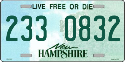 NH license plate 2330832