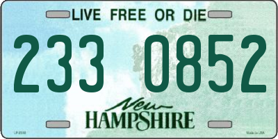 NH license plate 2330852