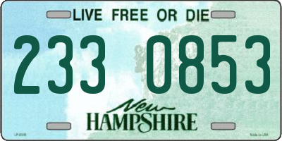 NH license plate 2330853