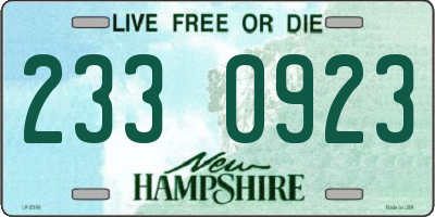 NH license plate 2330923