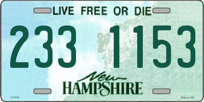 NH license plate 2331153