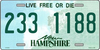 NH license plate 2331188