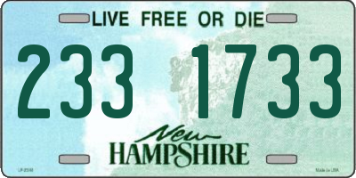 NH license plate 2331733
