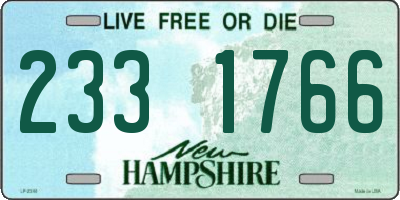 NH license plate 2331766