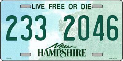NH license plate 2332046