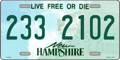 NH license plate 2332102