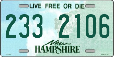 NH license plate 2332106