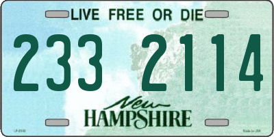 NH license plate 2332114
