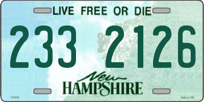 NH license plate 2332126