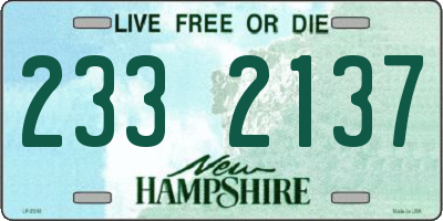 NH license plate 2332137