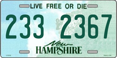 NH license plate 2332367