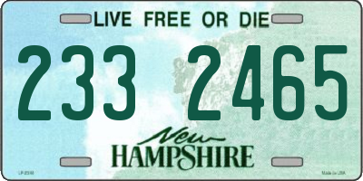 NH license plate 2332465