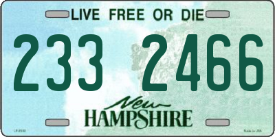 NH license plate 2332466