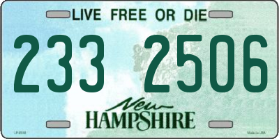 NH license plate 2332506
