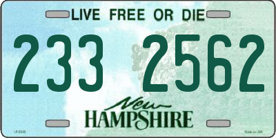 NH license plate 2332562