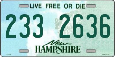 NH license plate 2332636