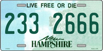 NH license plate 2332666
