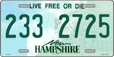 NH license plate 2332725