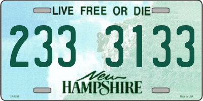 NH license plate 2333133