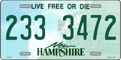 NH license plate 2333472