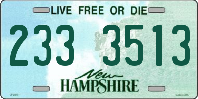 NH license plate 2333513