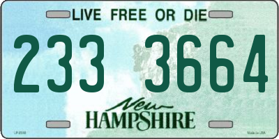 NH license plate 2333664