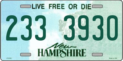 NH license plate 2333930