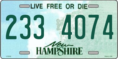 NH license plate 2334074