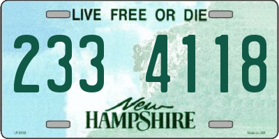 NH license plate 2334118