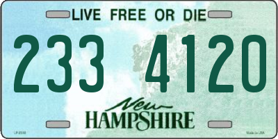 NH license plate 2334120