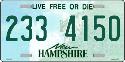 NH license plate 2334150