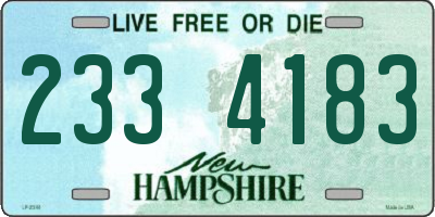 NH license plate 2334183