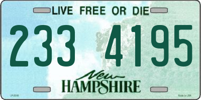 NH license plate 2334195