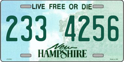 NH license plate 2334256