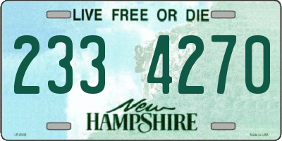 NH license plate 2334270