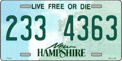 NH license plate 2334363